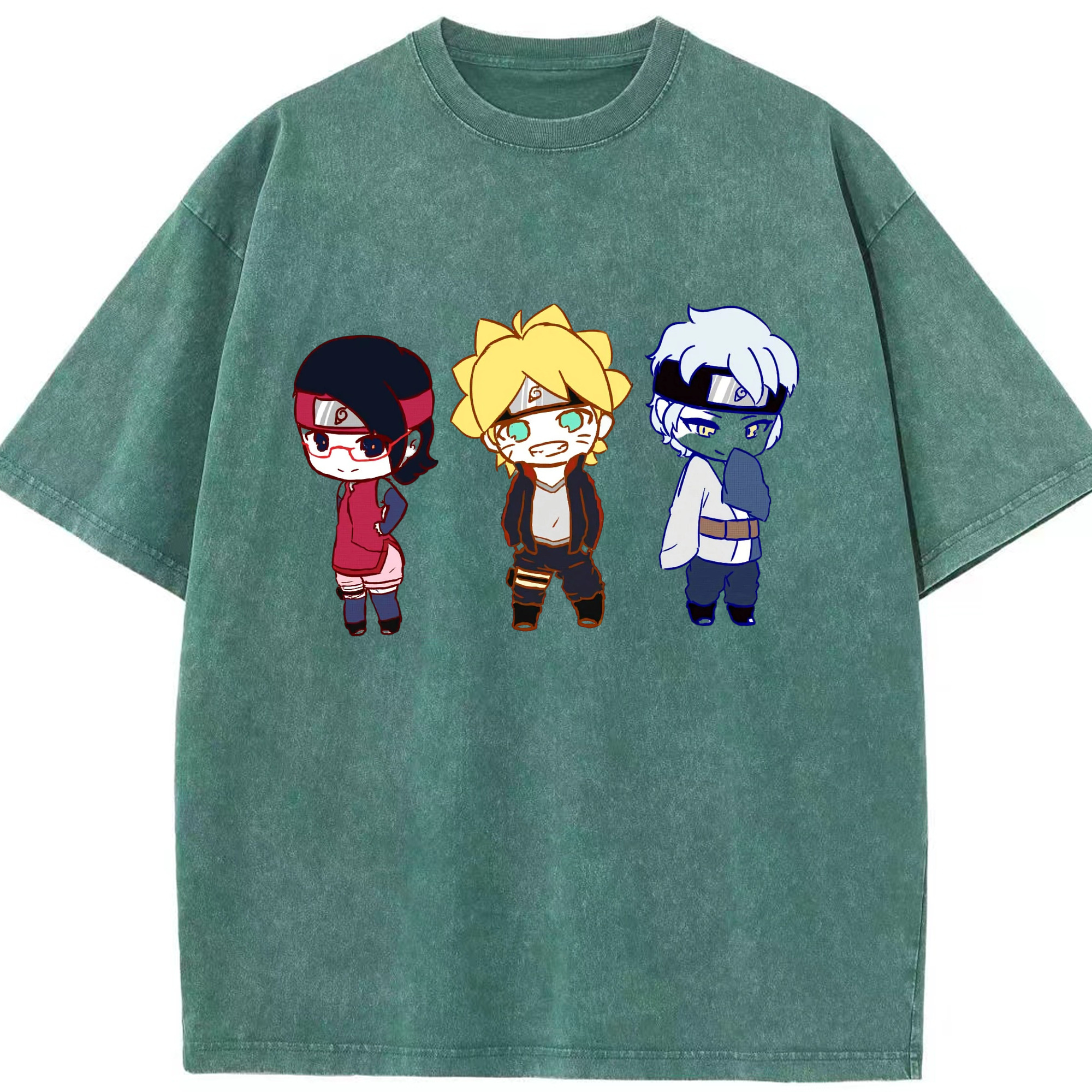 （画像用） NARUTO -ナルト- うずまき ボルト Uzumaki Boruto 綿100% ヴィンテージ風 半袖Tシャツ（フロントプリント）